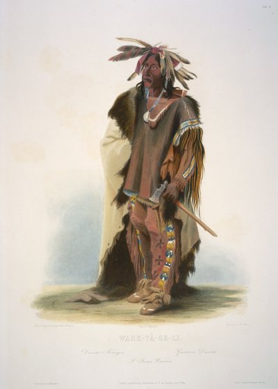 Wahk-ta-Ge-Li. Un guerrier Sioux - Karl Bodmer